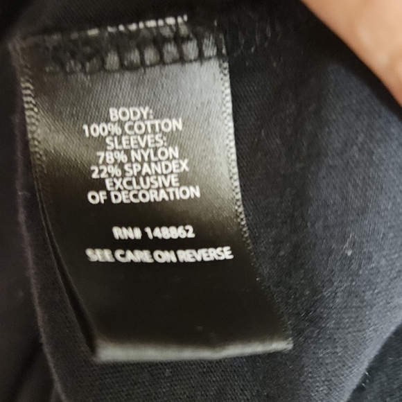 Torrid Black Long Sleeve Top with Lace and Lip Design - Picture 10 of 10